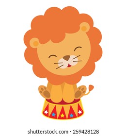 Cute lion vector illustration 