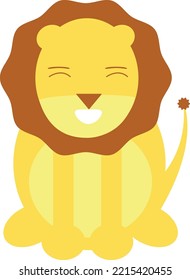 Cute lion vector illustration animal