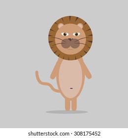 Cute lion. Vector illustration for children's books, posters, postcards and other design