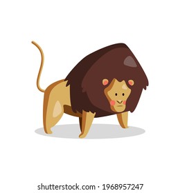 linda ilustración aislada del vector del león.