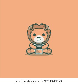 CUTE LION VECTOR STOK INSPIRATION