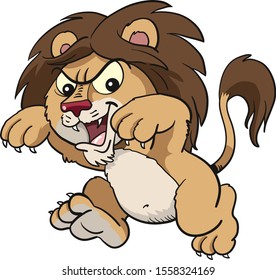 Cute lion with white background, mascot