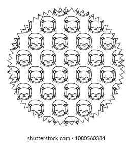 cute lions design
