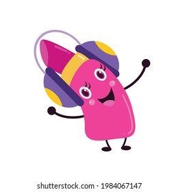 Ilustración de diseño de vectores de caracteres de lápiz labial