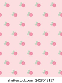 Cute litle roses pattern design. Vector illustration.