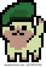 
cute littel grean army cat