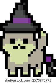 cute littel magician grean cat