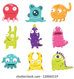 Cute Litter Monsters Set