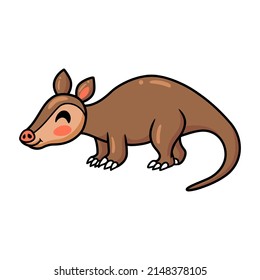 Cute little aardvark cartoon character
