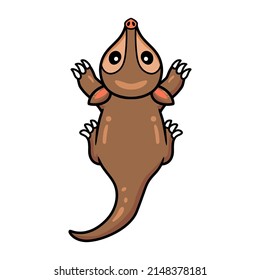 Cute little aardvark cartoon character