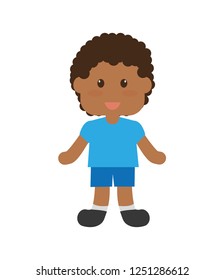 cute little african boy character