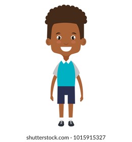 cute and little african boy vector illustration design