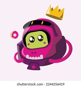 Pequeño vector alienígena para ilustración, mercancía o pegatina