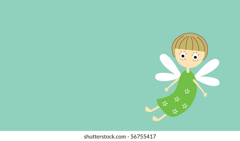 cute little angel greeting tag