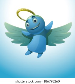 Cute little angel, vector