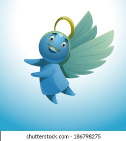 Cute little angel, vector
