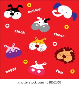 cute little animal greeting card