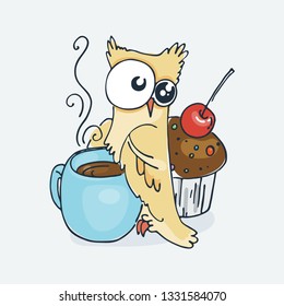 Cute little animal with lettering. Cartoon hand drawn vector illustration. Nice for baby t-shirt print, greeting and invitation card, fashion print design, kids wear, baby shower celebration.