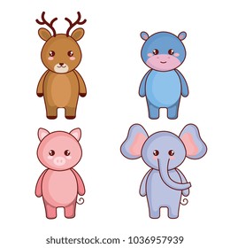 cute and little animals characters