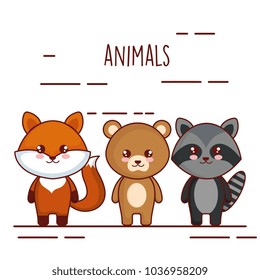 cute and little animals characters