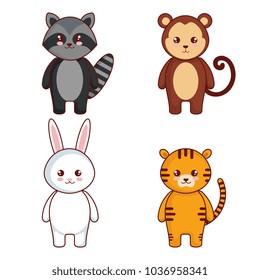 cute and little animals characters