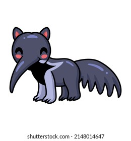 Cute little anteater cartoon character