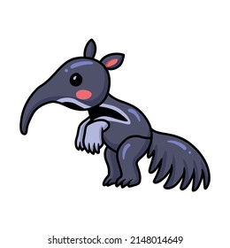 Cute little anteater cartoon character