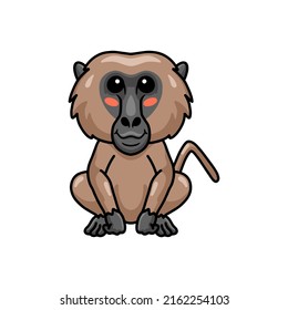 Cute Little Baboon Monkey Cartoon