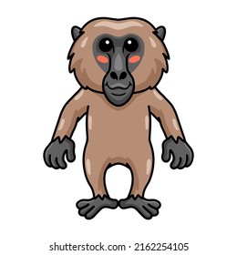 Cute Little Baboon Monkey Cartoon