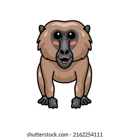 Cute Little Baboon Monkey Cartoon