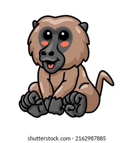 Cute Little Baboon Monkey Cartoon