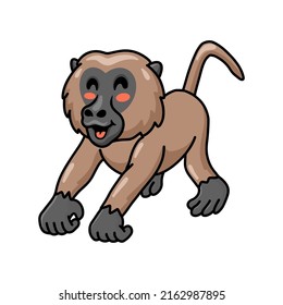 Cute Little Baboon Monkey Cartoon