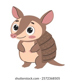 Аrmadillo. Cute little baby armadillo. Vector illustration