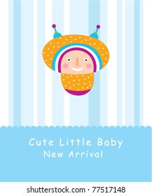 cute little baby arrival card