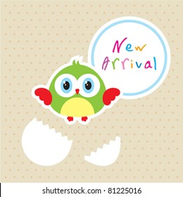 cute little baby bird arrival