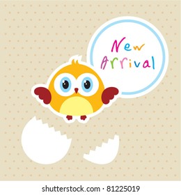 cute little baby bird arrival