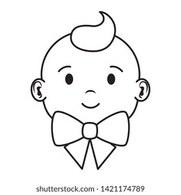 cute little baby boy character