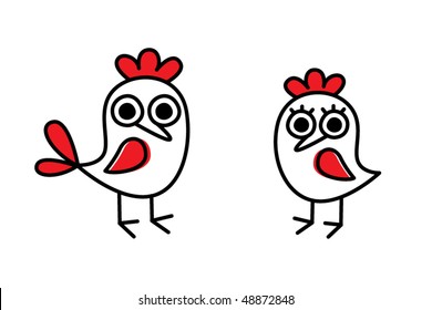 cute little baby chicky couple