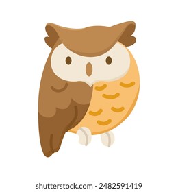 Cute little baby owl in jungle