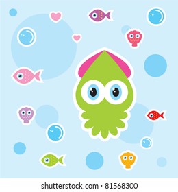 cute little baby squid