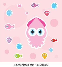 cute little baby squid