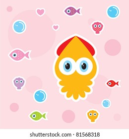 cute little baby squid