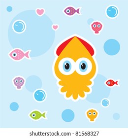 cute little baby squid