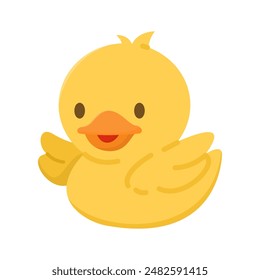 Cute little baby yellow duck