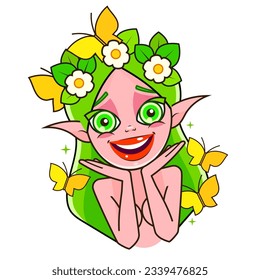 Cute little ballerina girl. Hand drawn vector illustration