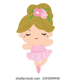 Cute Little Ballerina Illustration Vector