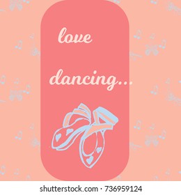 Cute little ballerina set.Doodle vector illustration. .Could use for print or banner