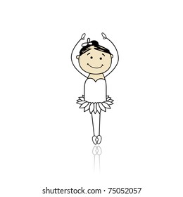 Cute little ballet dancer for your design