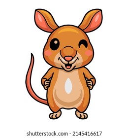 Cute little bandicoot cartoon standing