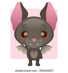 Cute little bat waving